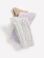 Super-Soft Crew Socks with Cable Stitches rw&co On Sale