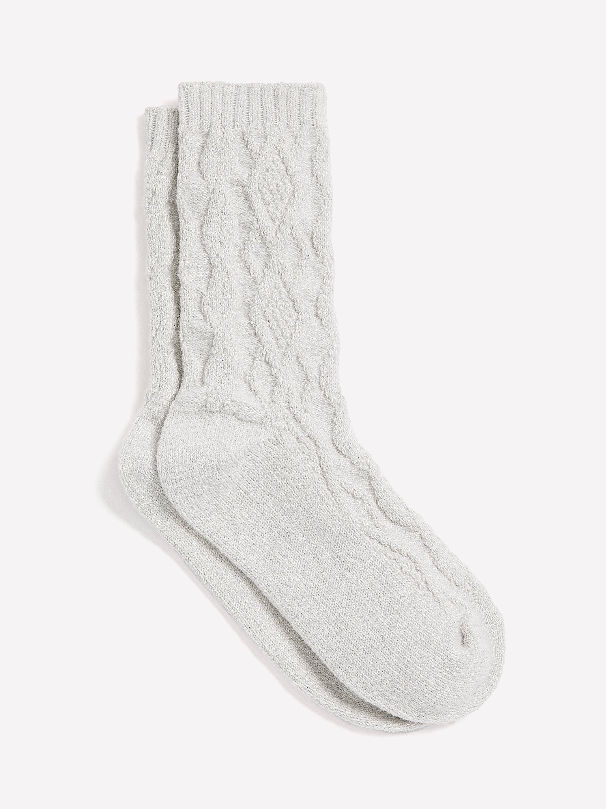 Super-Soft Crew Socks with Cable Stitches rw&co On Sale