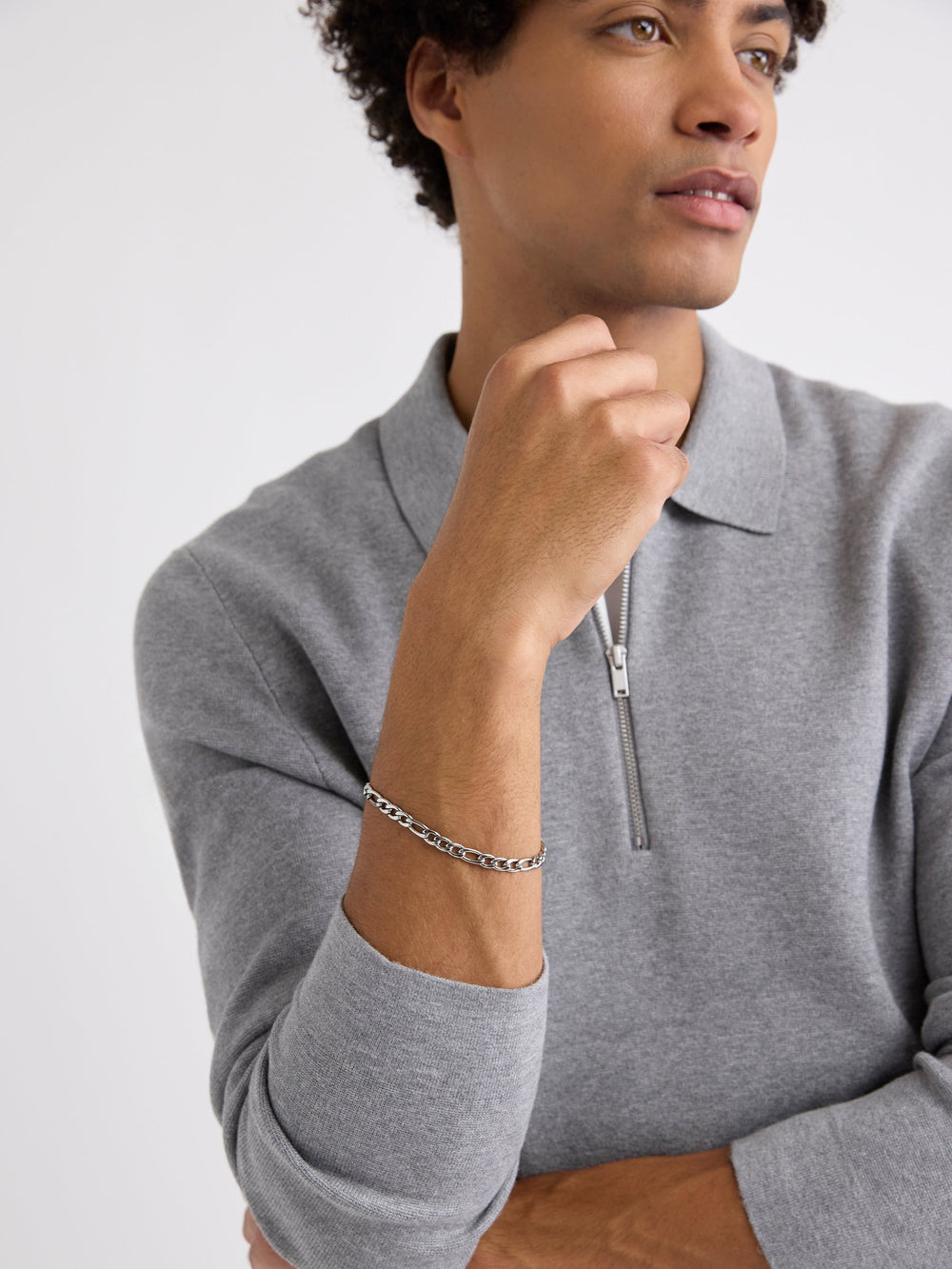 Stainless Steel Figaro Bracelet rw&co On Sale