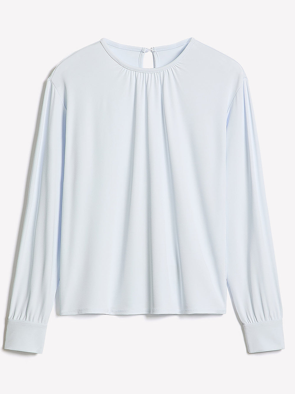 Long-Sleeve Top with Shirred Crew Neckline rw&co Great Value Deal