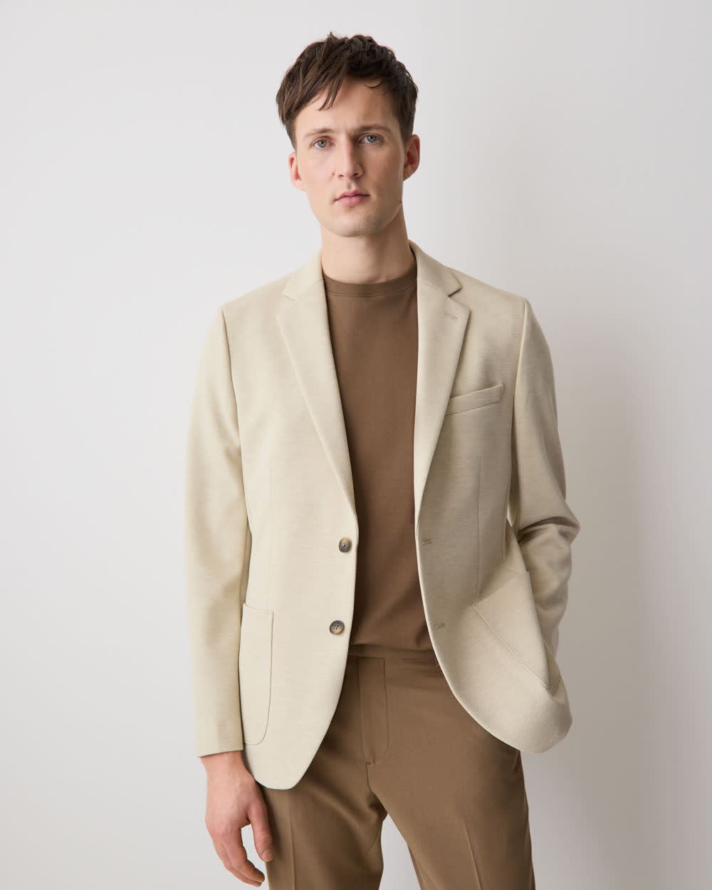 Slim Fit Knit Blazer rw&co Limited Time Discount