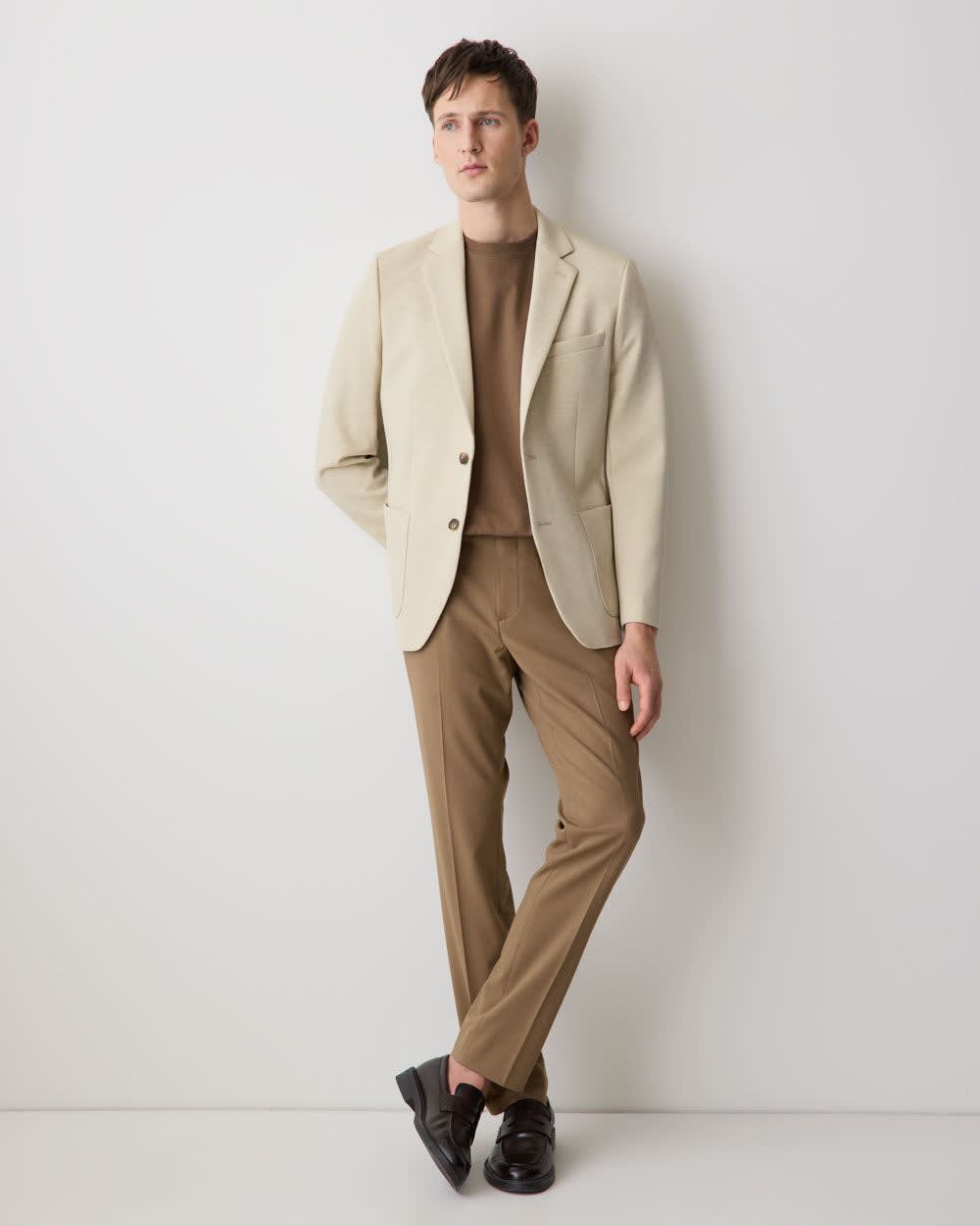 Slim Fit Knit Blazer rw&co Limited Time Discount
