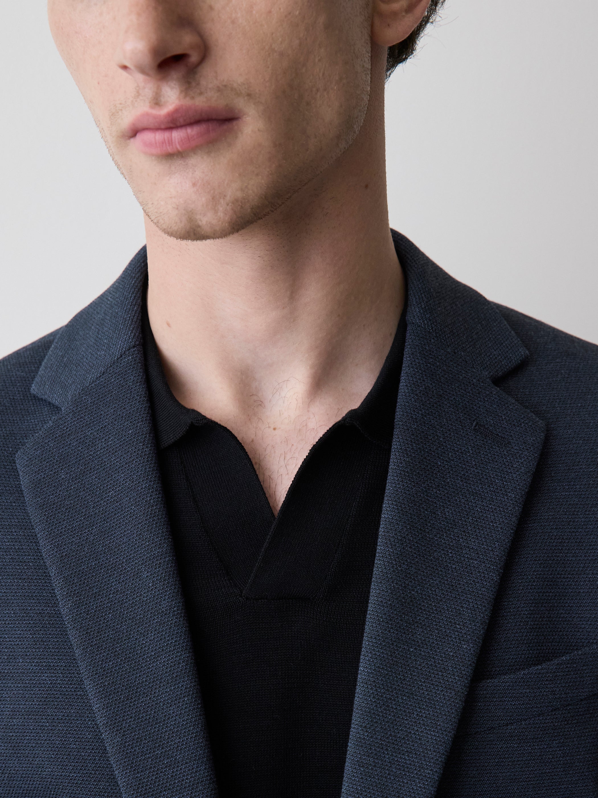 Slim Fit Knit Blazer rw&co Limited Time Discount