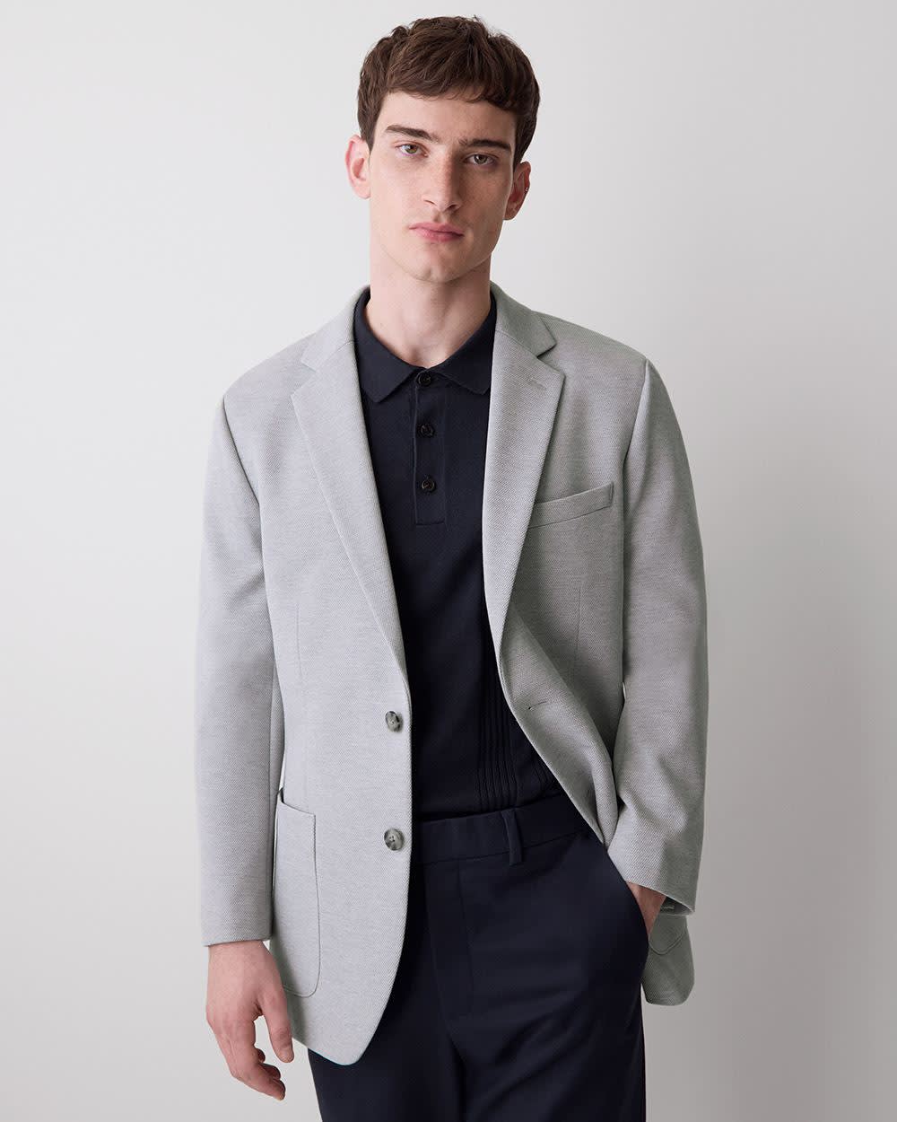 Slim Fit Knit Blazer rw&co Limited Time Discount