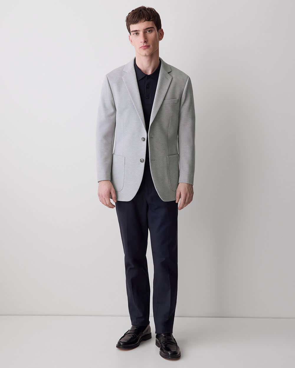 Slim Fit Knit Blazer rw&co Limited Time Discount