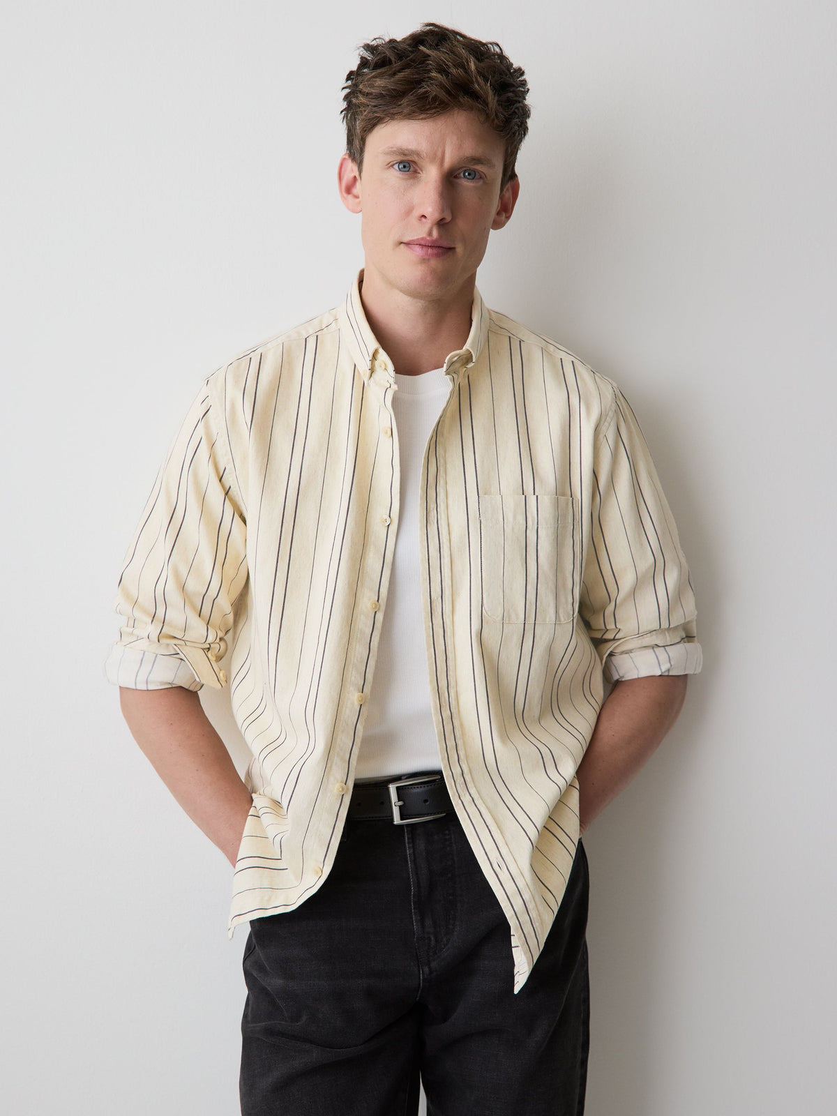 Striped Long-Sleeve Shirt rw&co On Sale