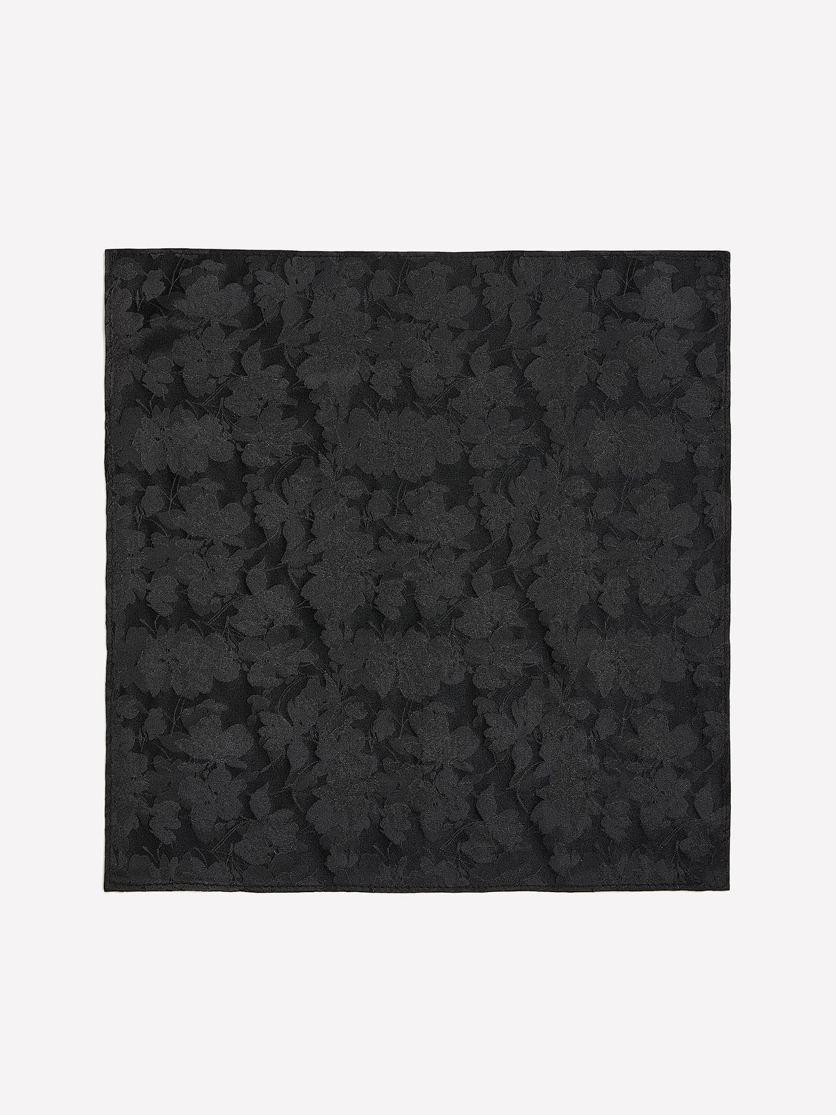 Black Handkerchief with Tonal Floral Pattern rw&co Special Promo Price