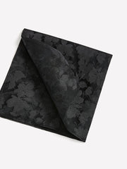 Black Handkerchief with Tonal Floral Pattern rw&co Special Promo Price