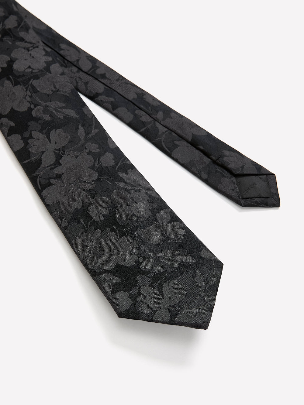 Silk Floral Tie in Regular Black Tone rw&co Great Value Deal