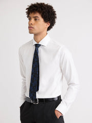 Black Regular Tie with Floral Pattern rw&co Special Offer