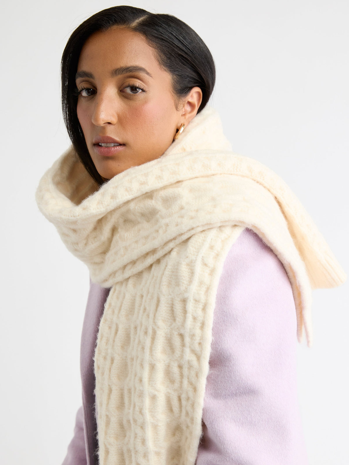 Cable-Knit Scarf rw&co Special Promo Price