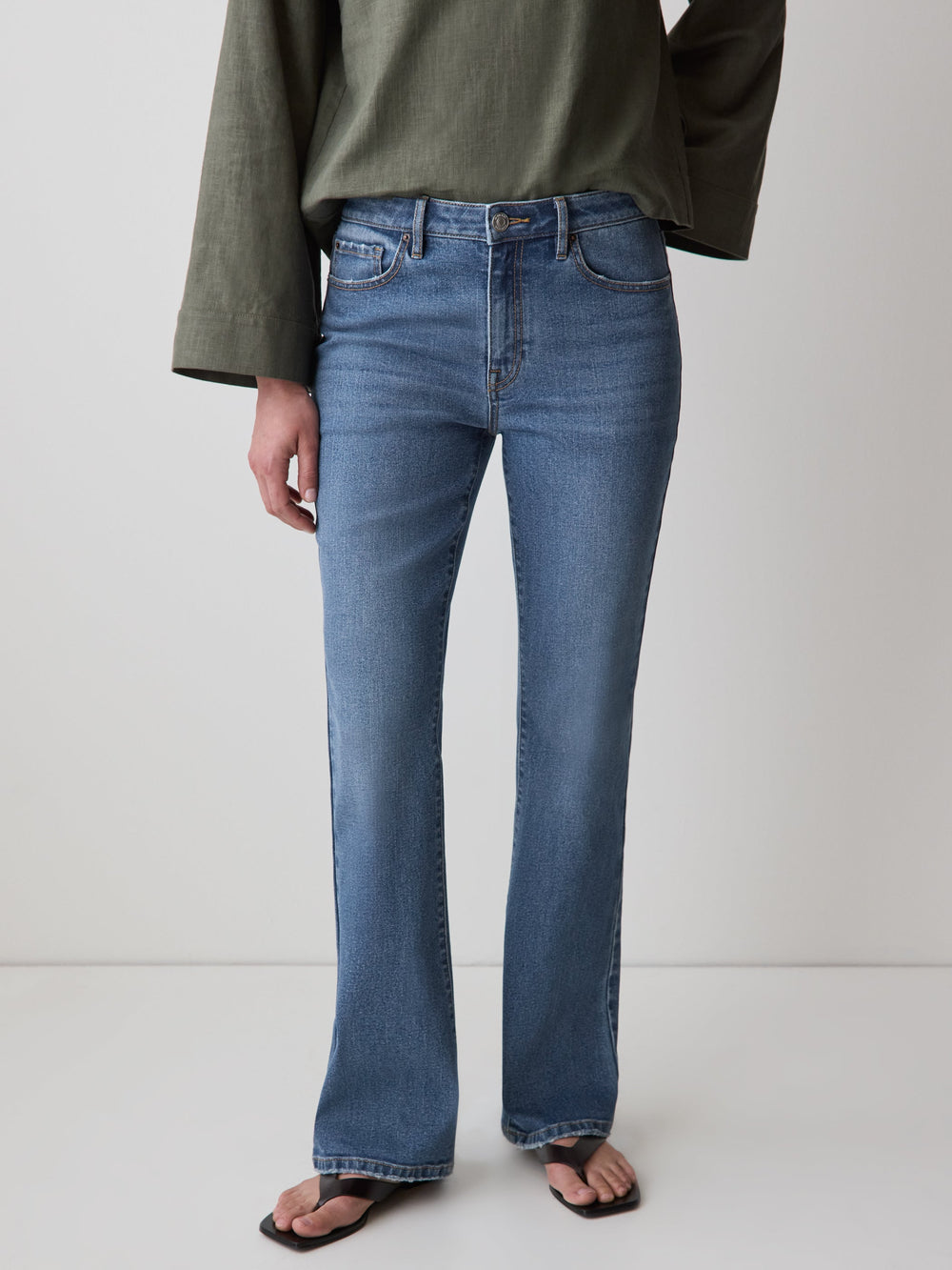 Mid-Rise Bootcut Jeans rw&co Limited Time Discount
