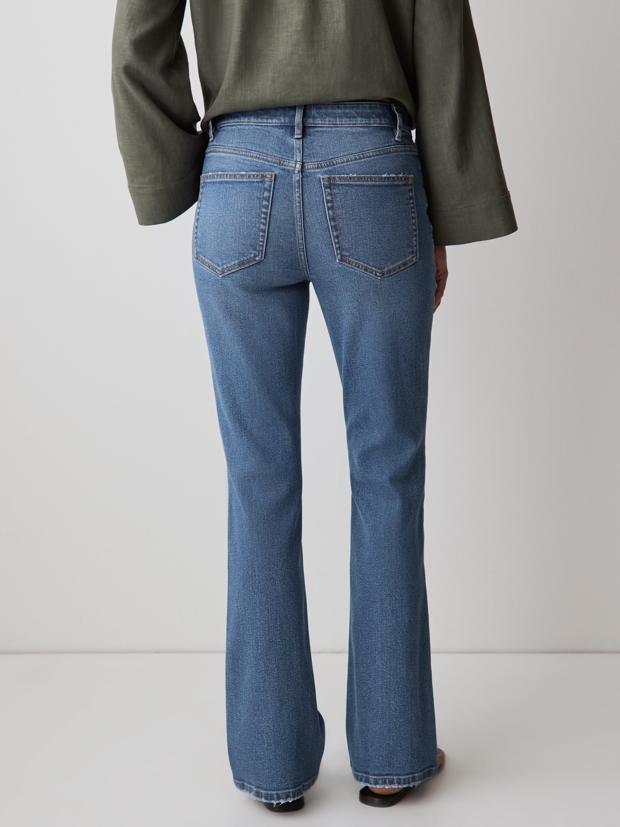 Mid-Rise Bootcut Jeans rw&co Limited Time Discount