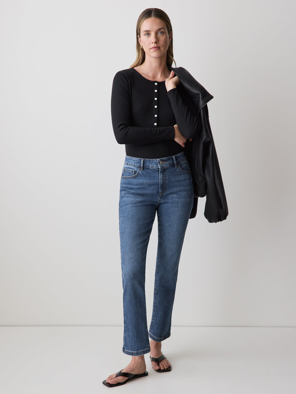 Deep-Blue Mid-Rise Skinny Jeans rw&co Limited Time Discount