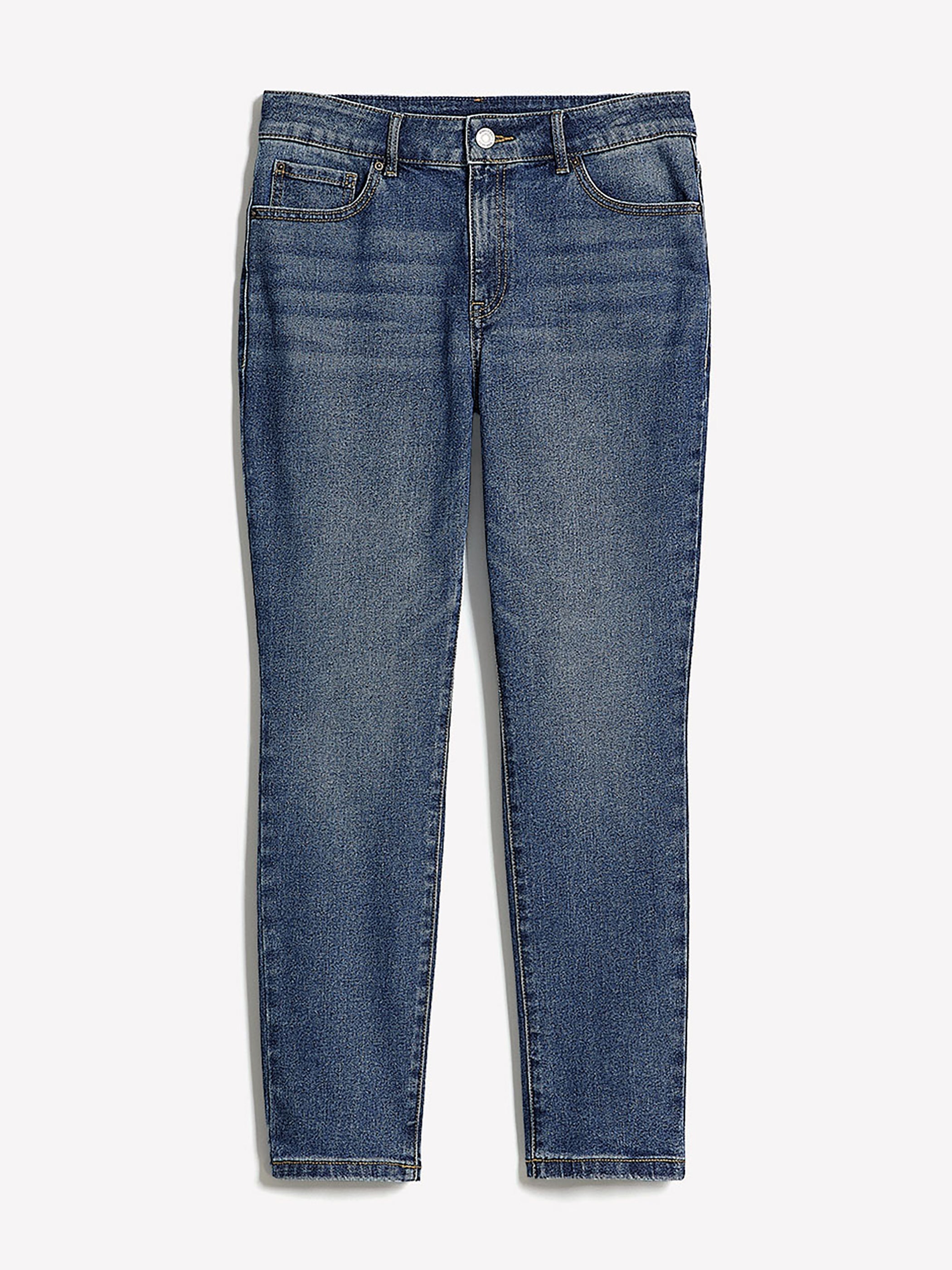 Deep-Blue Mid-Rise Skinny Jeans rw&co Limited Time Discount