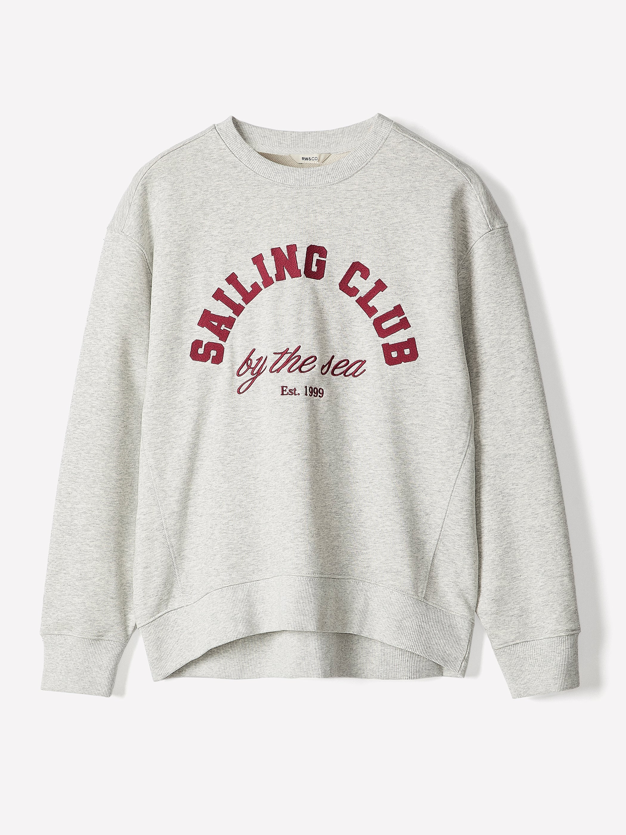 Long-Sleeve Crew-Neck French Terry Sweatshirt rw&co Exclusive Sale Price