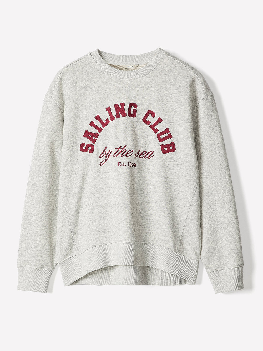 Long-Sleeve Crew-Neck French Terry Sweatshirt rw&co Exclusive Sale Price