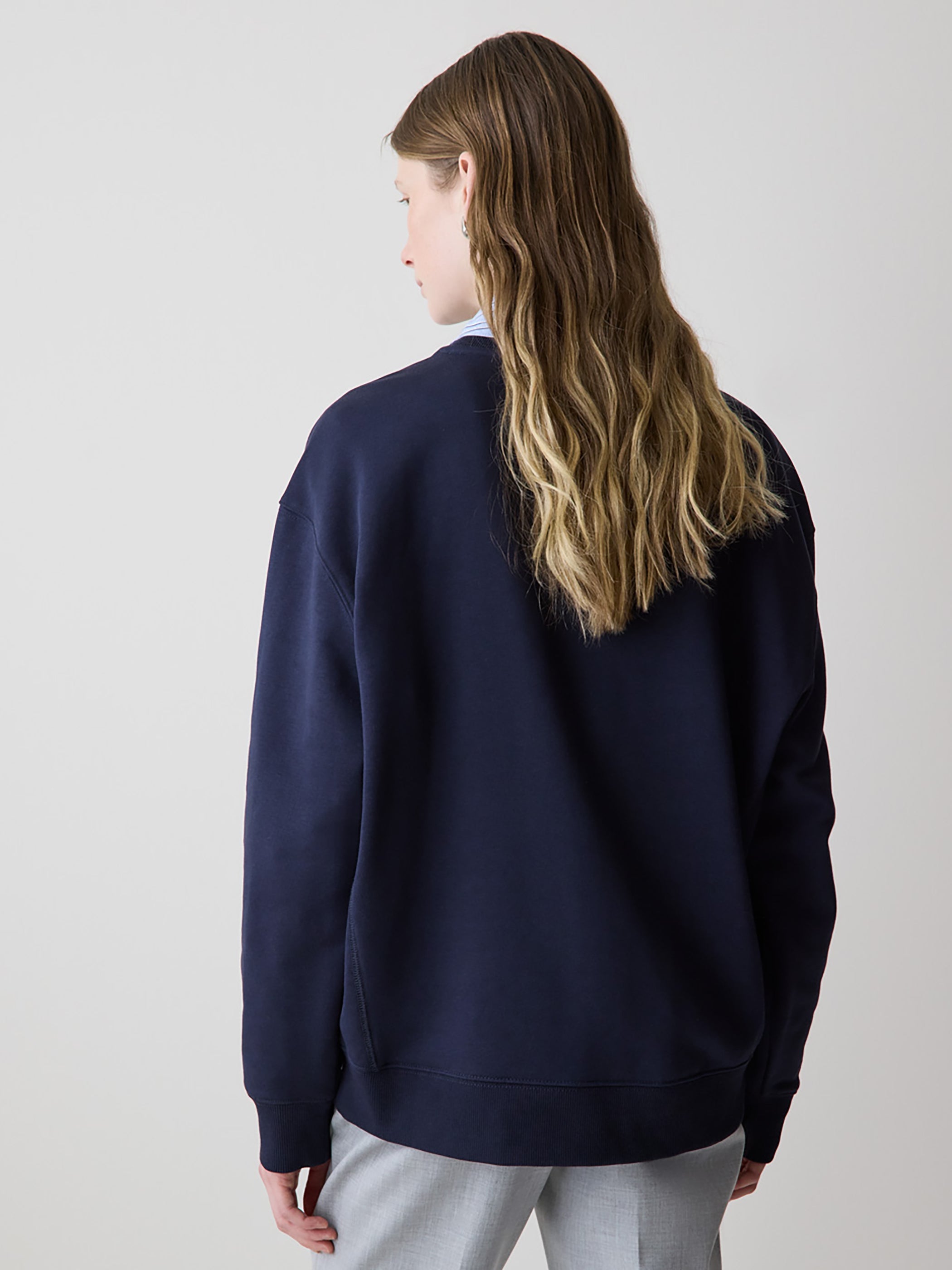 Long-Sleeve Crew-Neck French Terry Sweatshirt rw&co Exclusive Sale Price