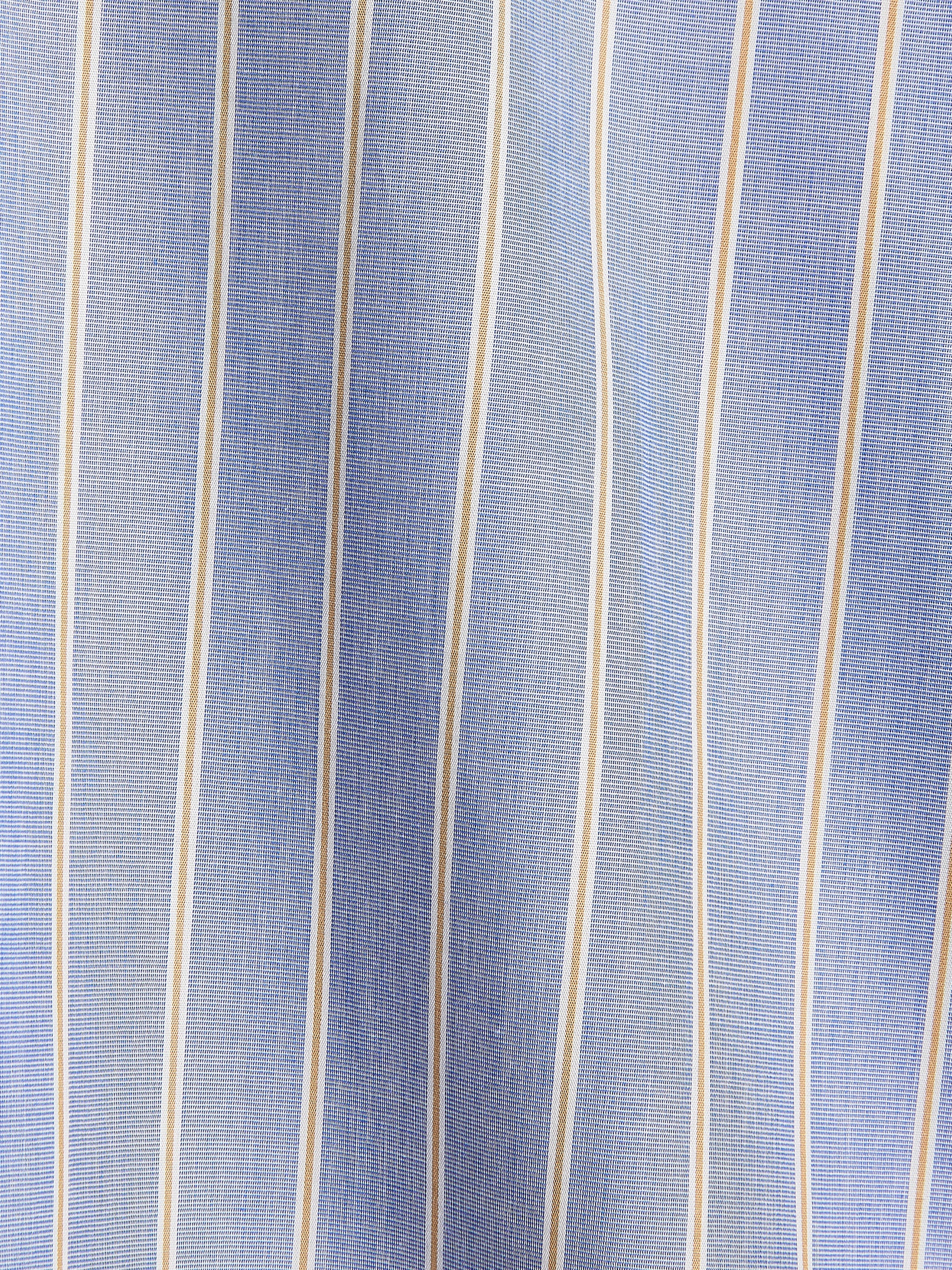 Striped Buttoned-Down Cotton Blouse rw&co Limited Time Discount