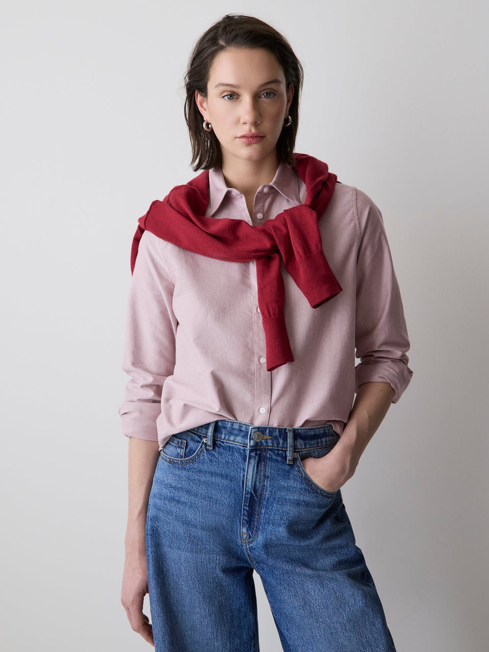 Long-Sleeve Oxford Shirt rw&co Special Offer
