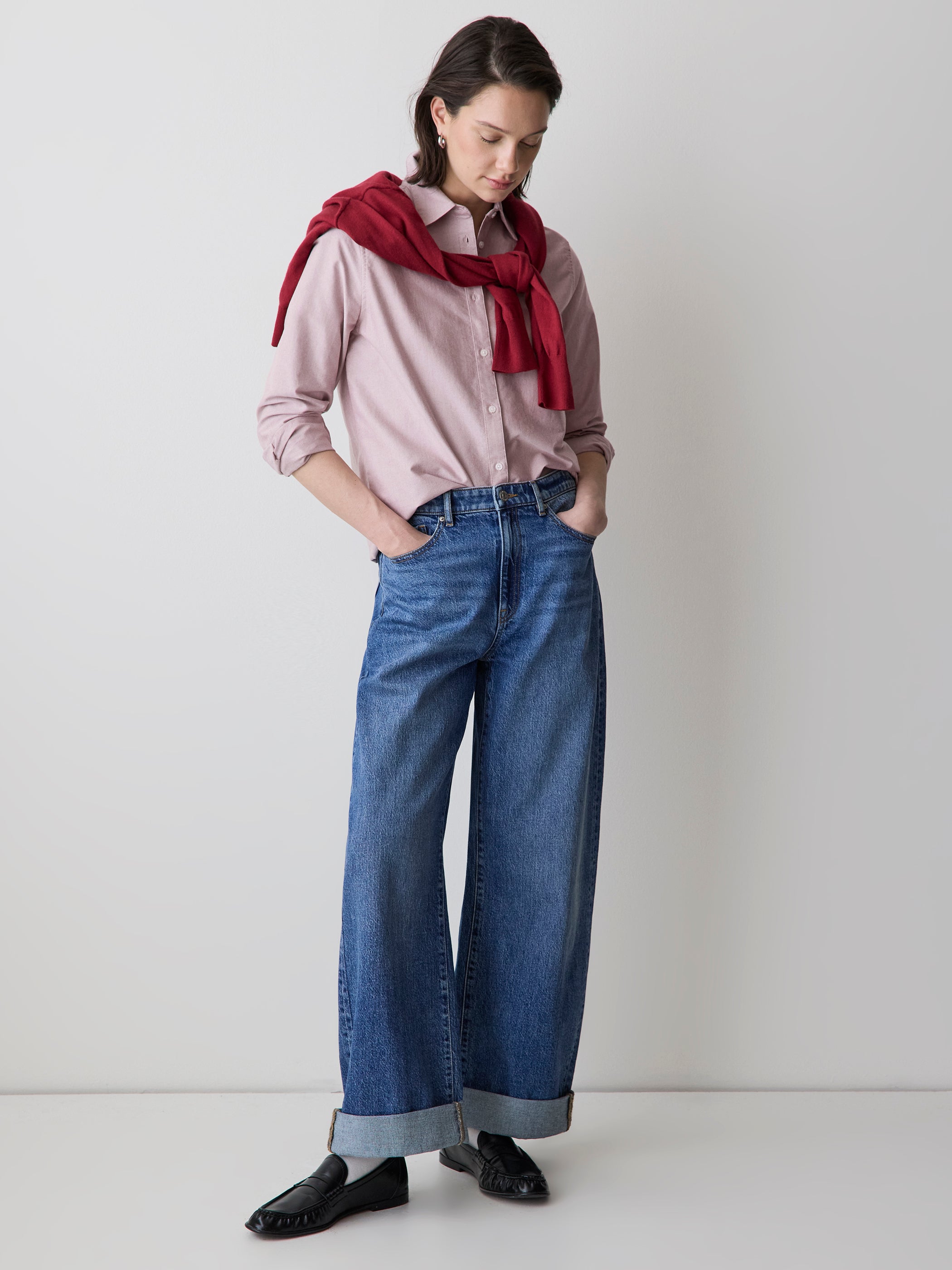 Long-Sleeve Oxford Shirt rw&co Special Offer