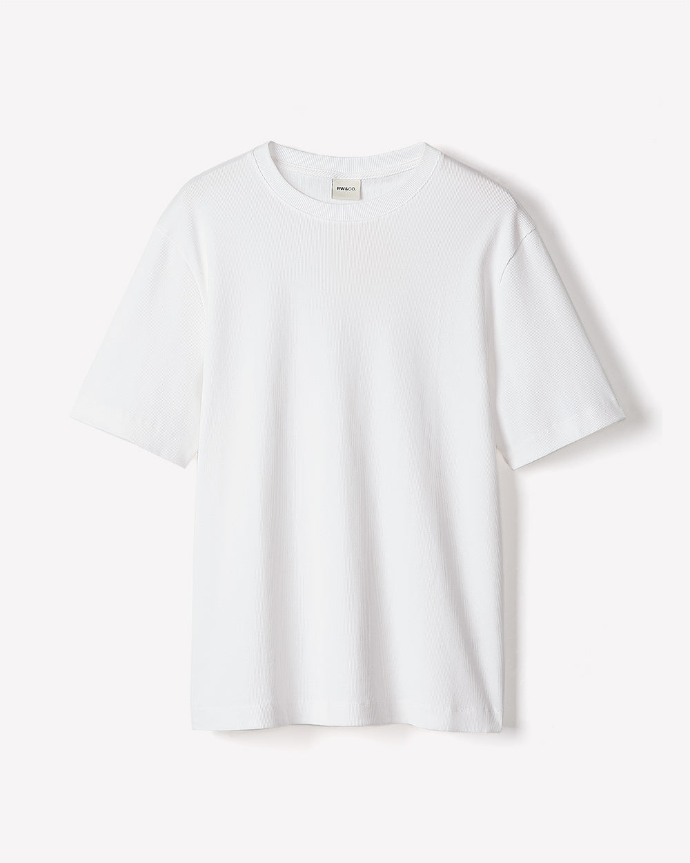 Short-Sleeve Crew-Neck Ribbed Tee rw&co Special Offer