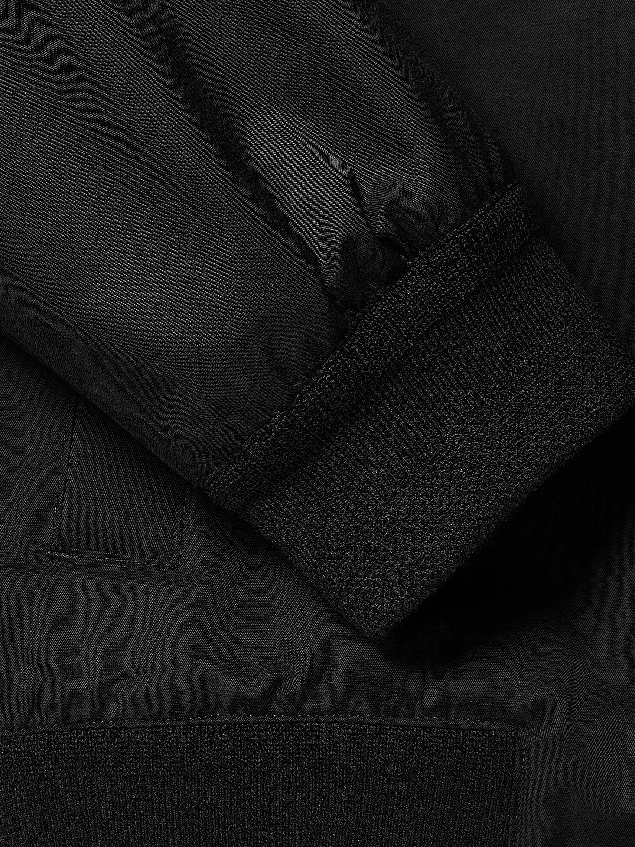 Black Twill Bomber Jacket rw&co On Sale
