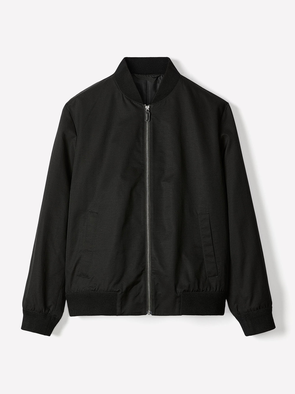Black Twill Bomber Jacket rw&co On Sale