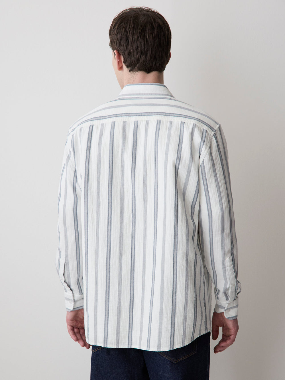 Striped Long-Sleeve Gauze Shirt rw&co Special Promo Price