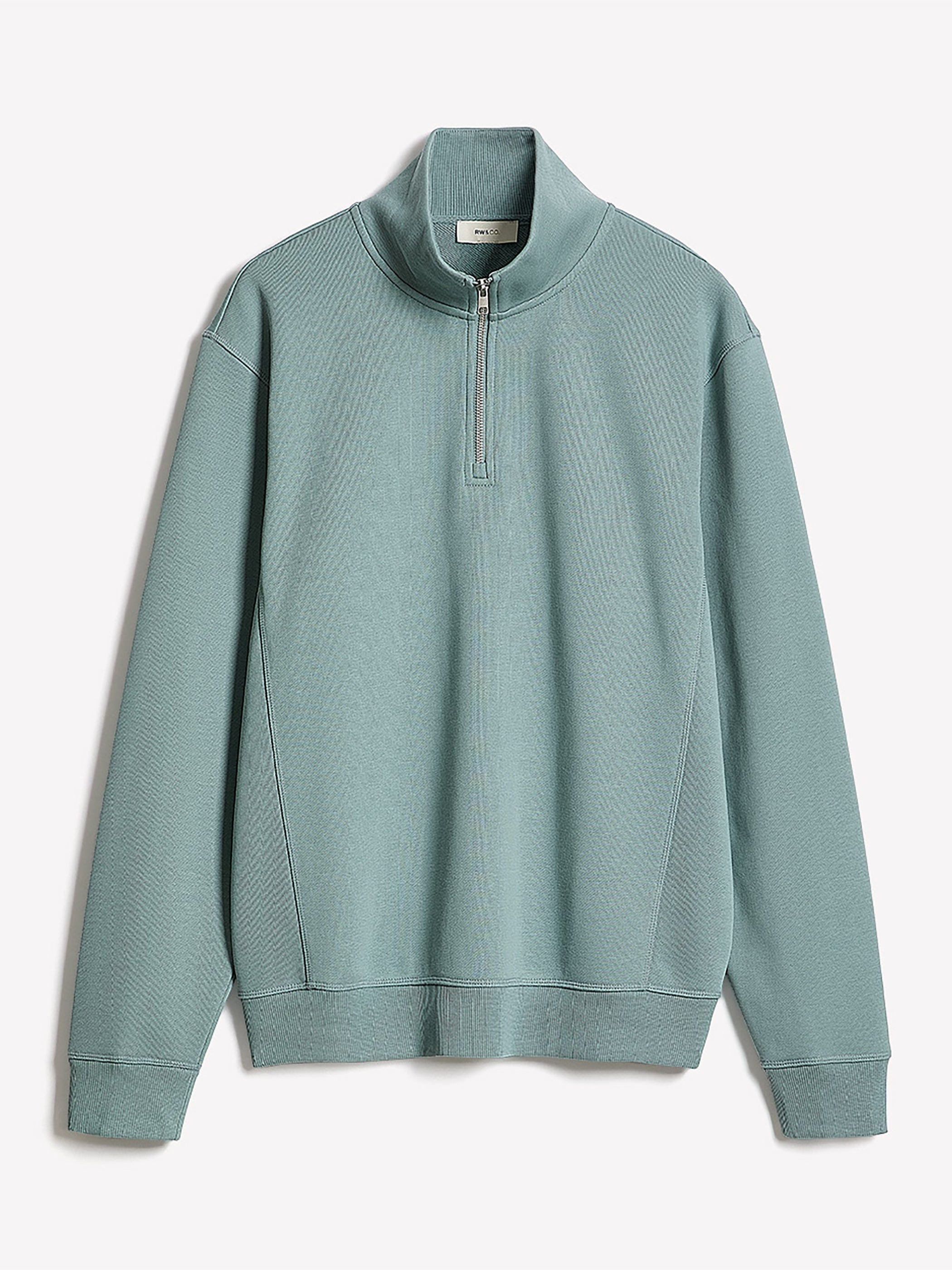 Long-Sleeve Quarter-Zip Mock-Neck Sweater rw&co Special Promo Price