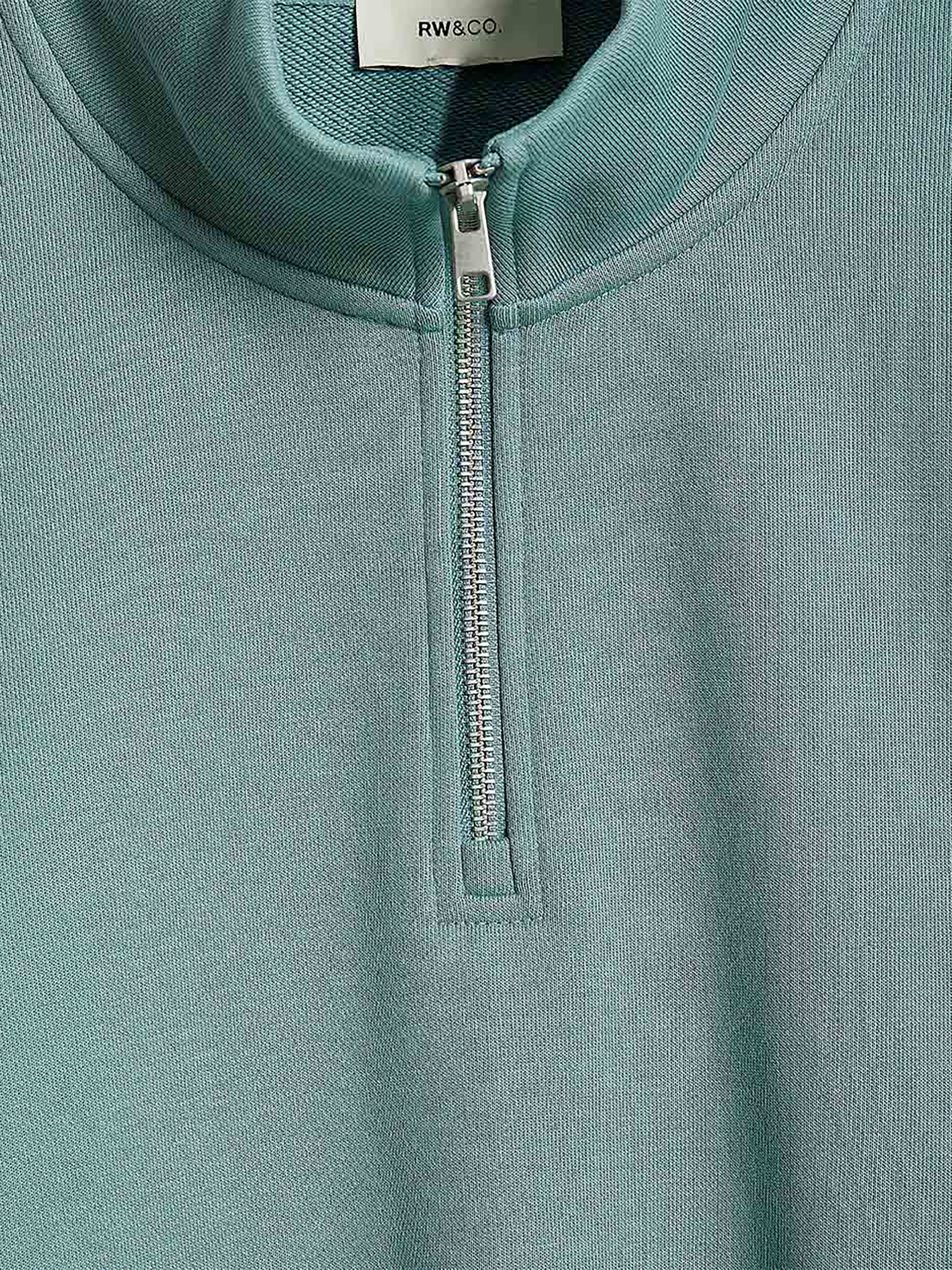 Long-Sleeve Quarter-Zip Mock-Neck Sweater rw&co Special Promo Price