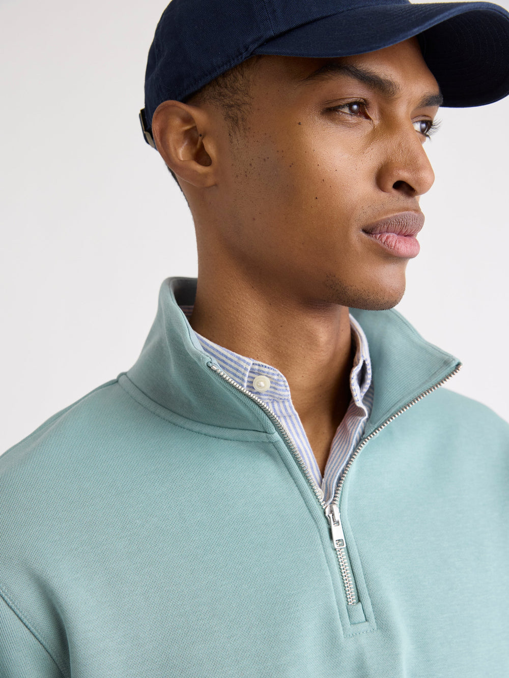 Long-Sleeve Quarter-Zip Mock-Neck Sweater rw&co Special Promo Price