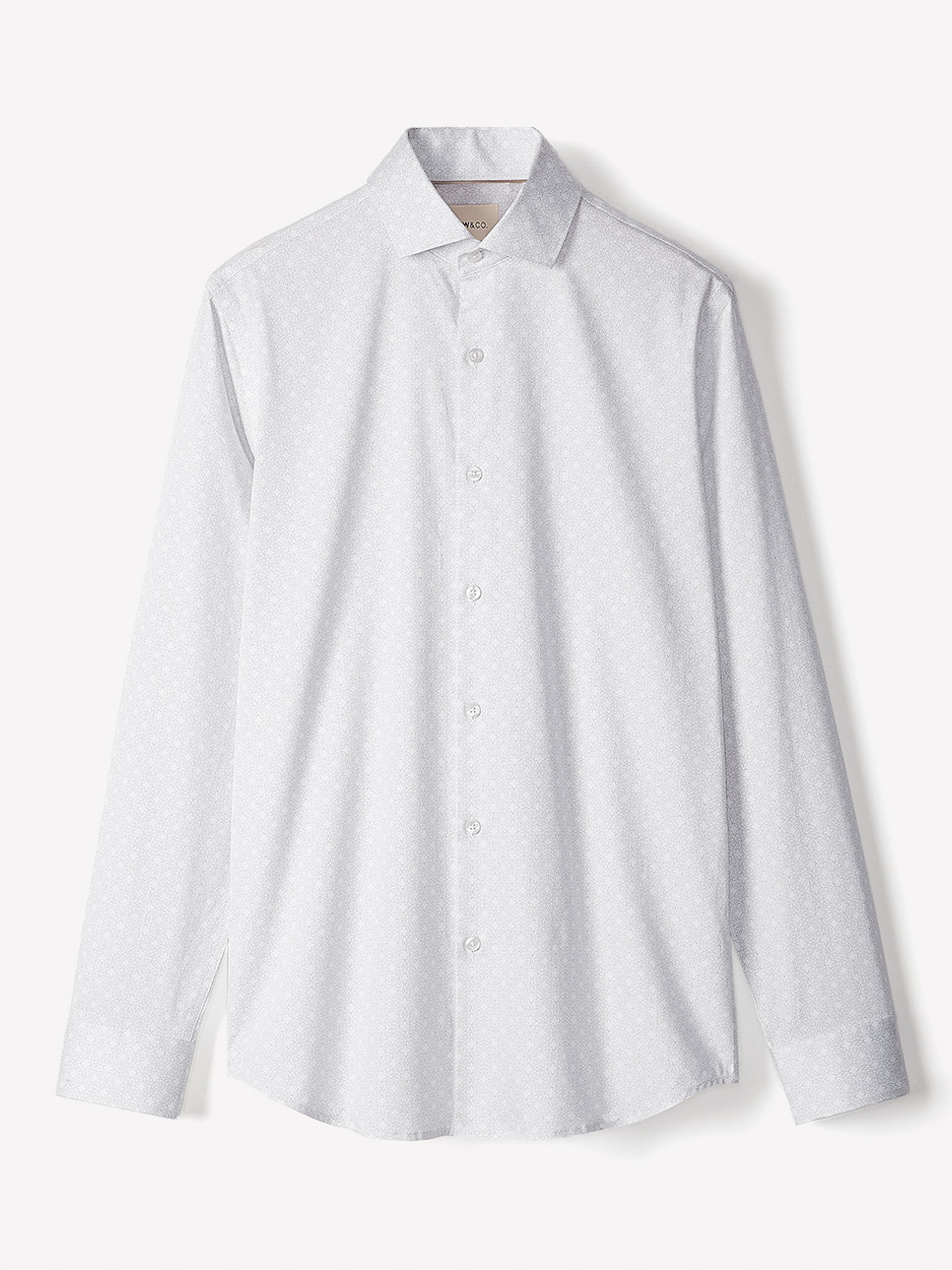Tailored Fit Dress Shirt with Micro Geo Print rw&co On Sale