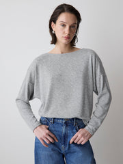 Long-Sleeve Crew-Neck Ribbed Top rw&co Great Value Deal