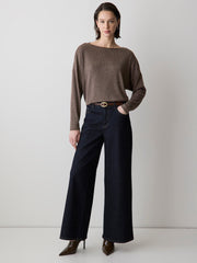 Long-Sleeve Crew-Neck Ribbed Top rw&co Great Value Deal