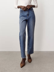 Cropped Straight-Leg Jeans rw&co Limited Time Discount