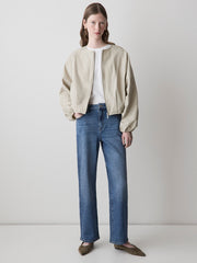 Cropped Straight-Leg Jeans rw&co Limited Time Discount