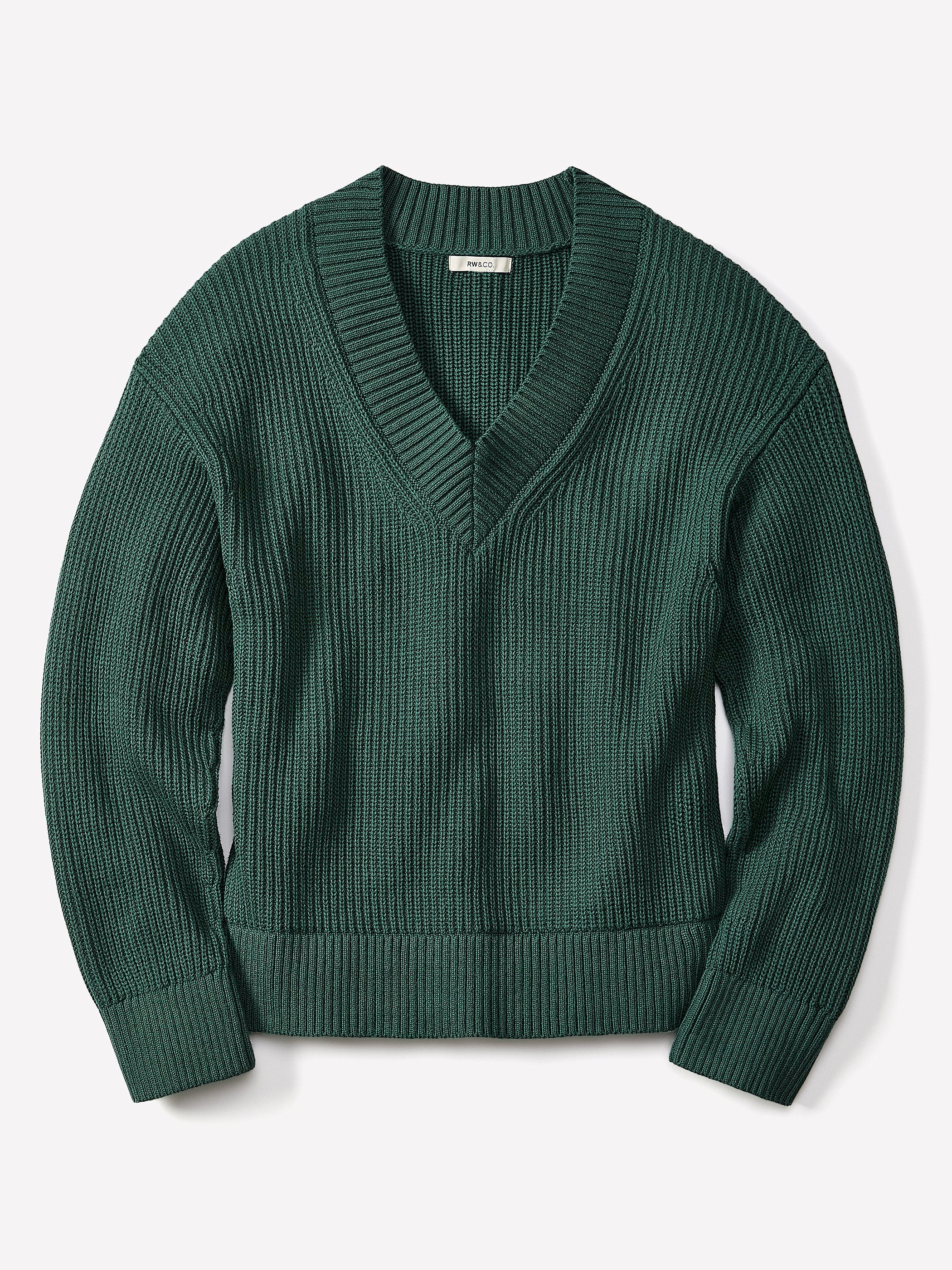 Long-Sleeve V-Neck Sweater rw&co On Sale