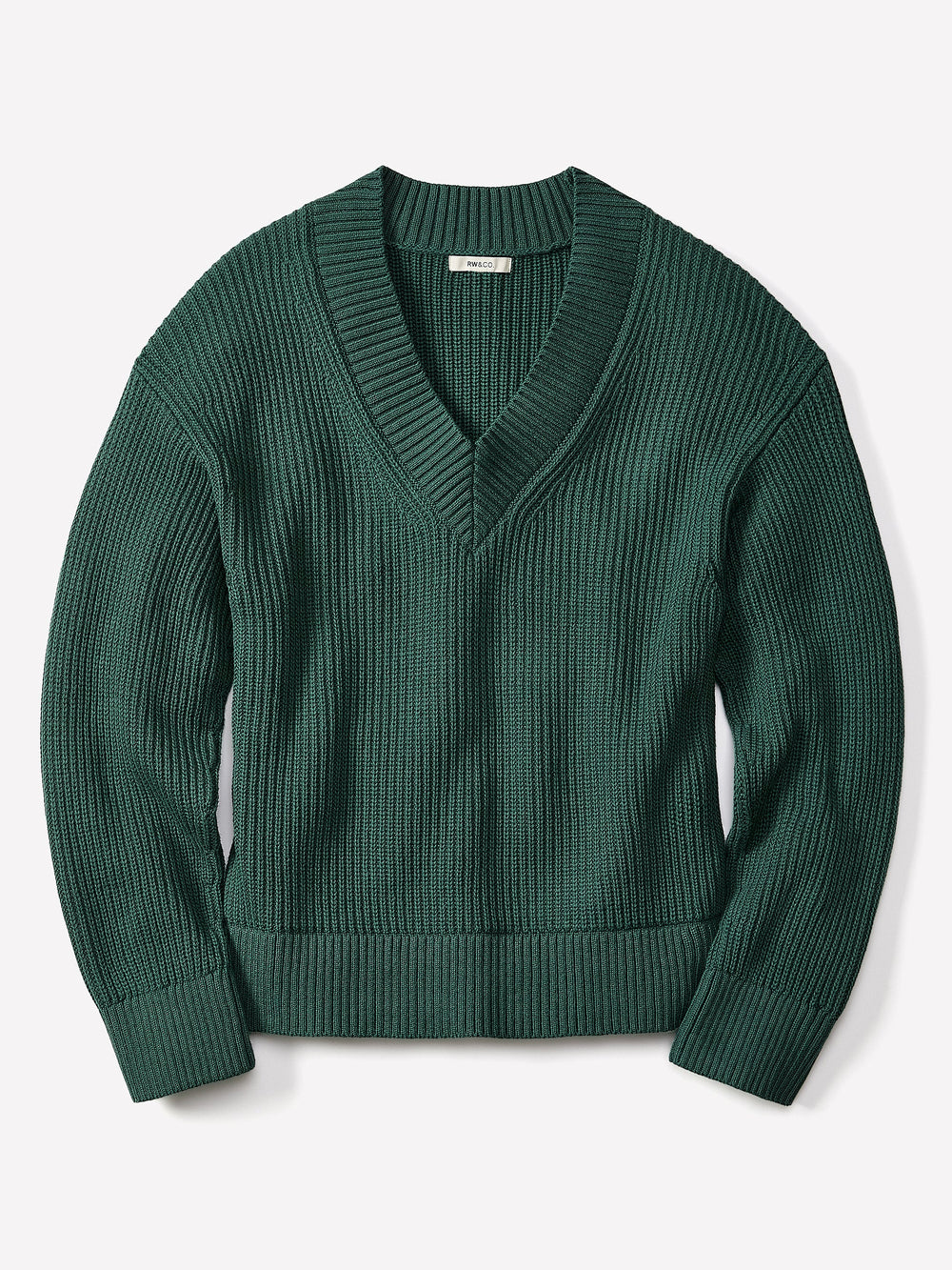 Long-Sleeve V-Neck Sweater rw&co On Sale
