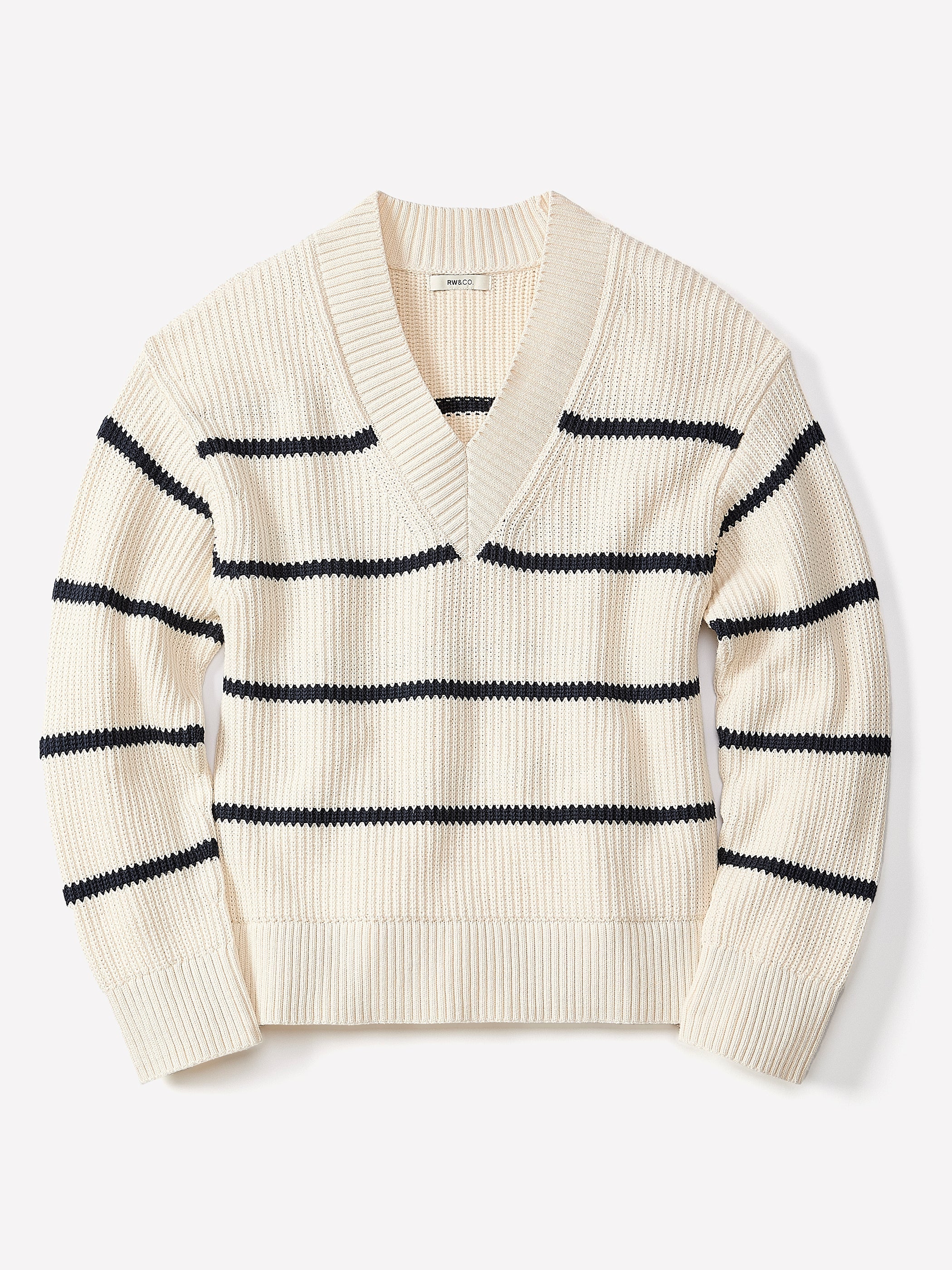 Long-Sleeve V-Neck Sweater rw&co On Sale