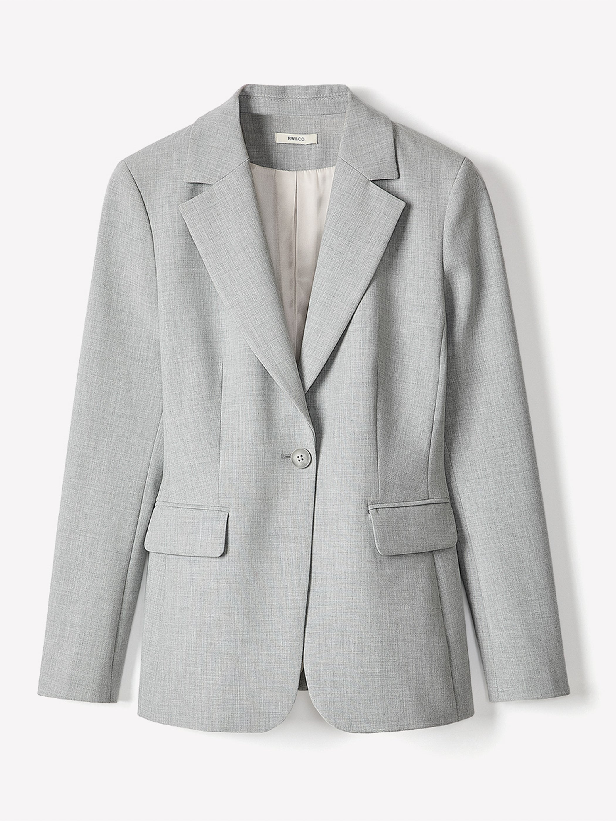 One-Button Fitted Blazer rw&co On Sale