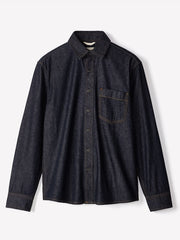 Long-Sleeve Raw Denim Shirt with Chest Pocket rw&co Exclusive Sale Price