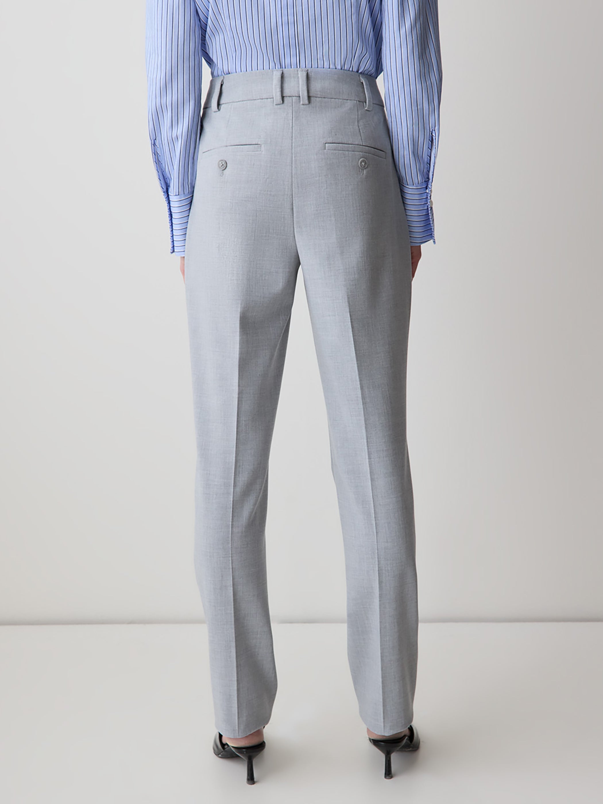 Mid-Rise Long Slim-Leg Signature Pant rw&co Special Offer