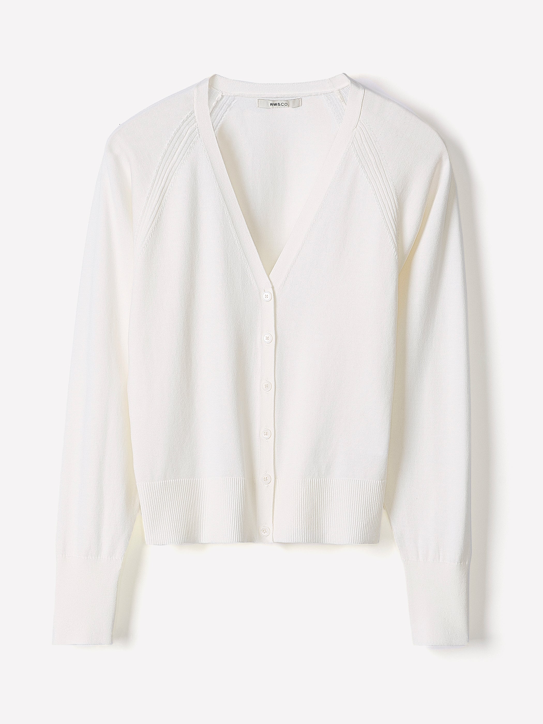 Long-Sleeve V-Neck Cardigan rw&co Special Offer