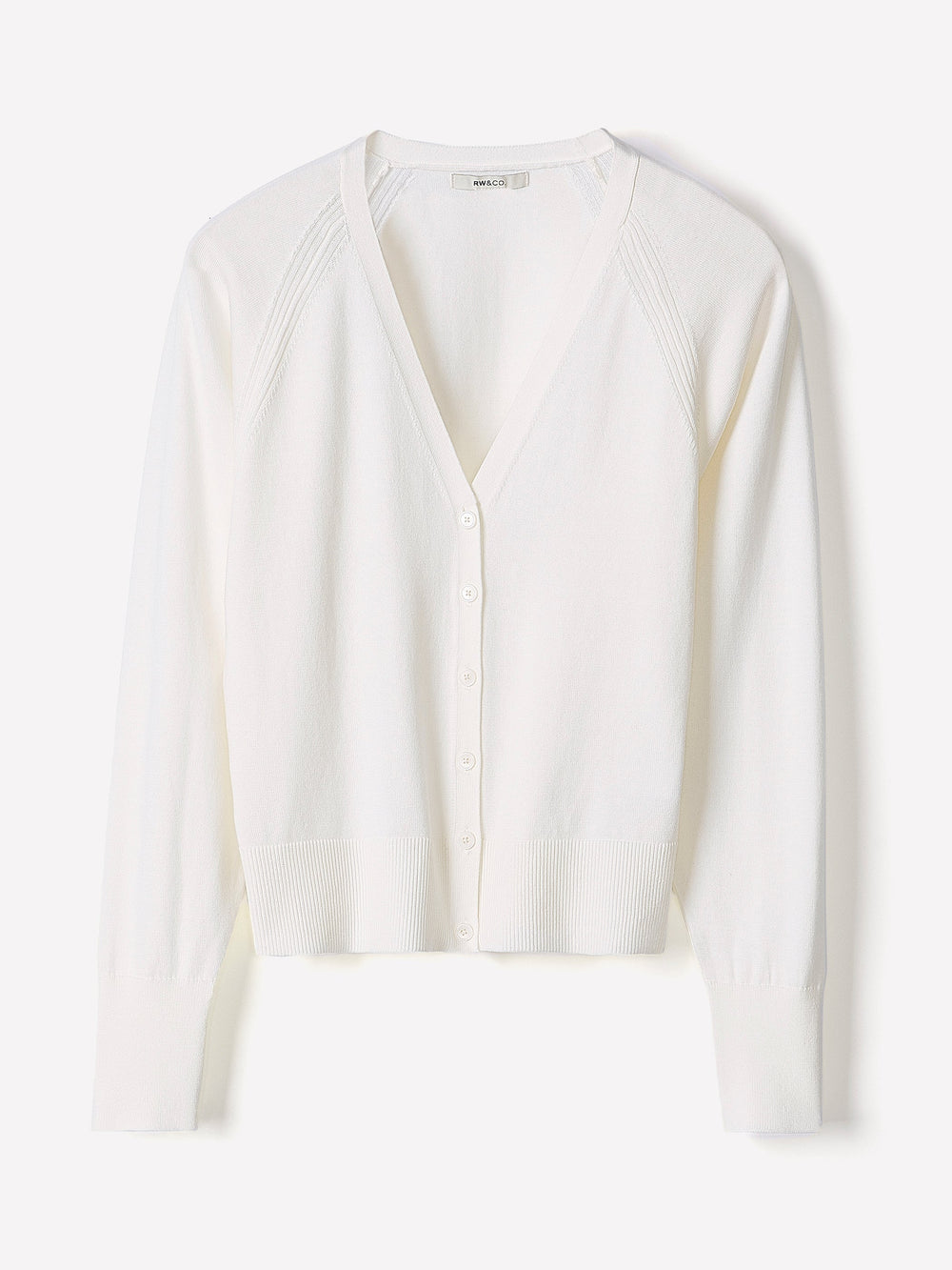Long-Sleeve V-Neck Cardigan rw&co Special Offer