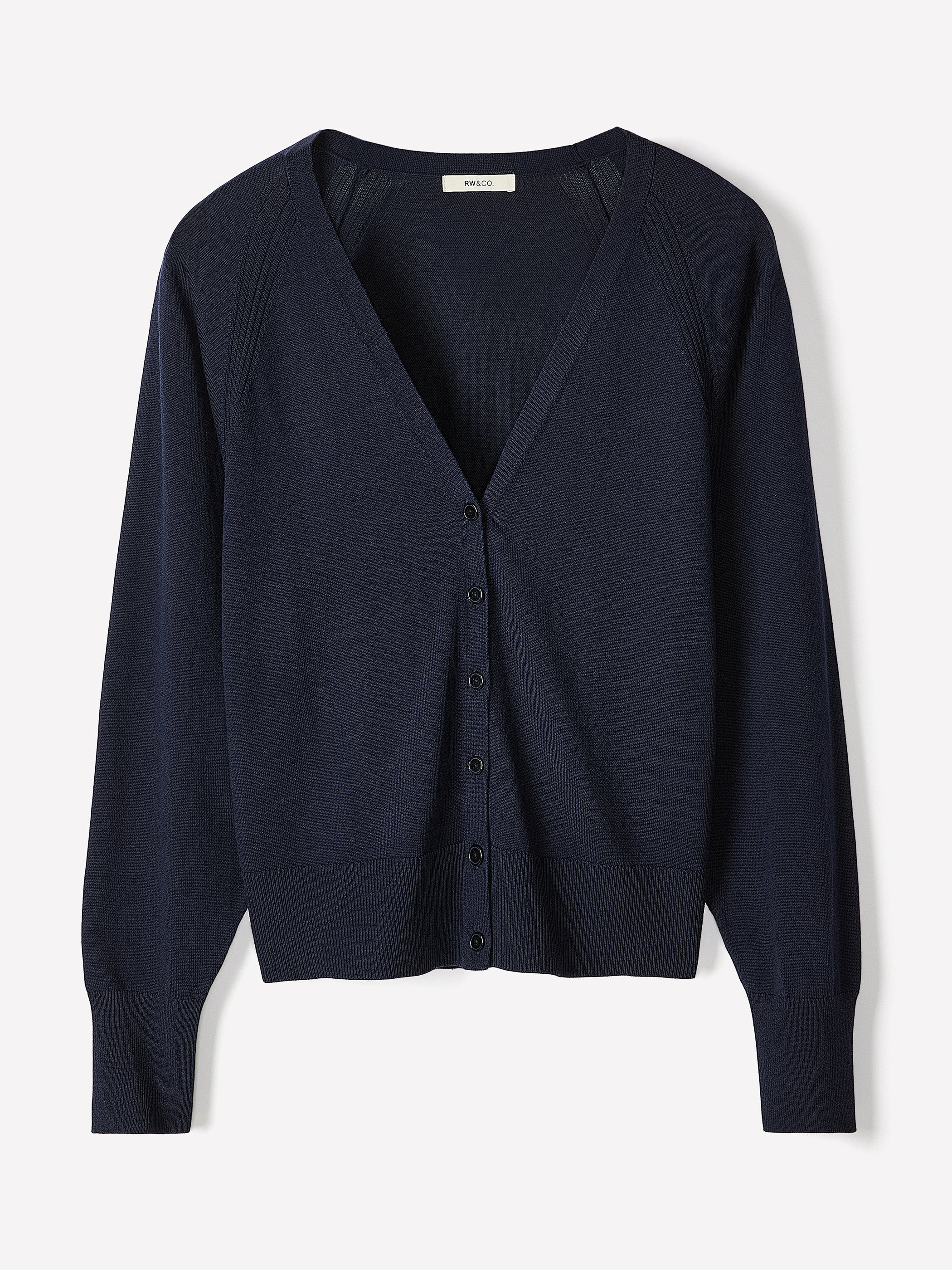 Long-Sleeve V-Neck Cardigan rw&co Special Offer