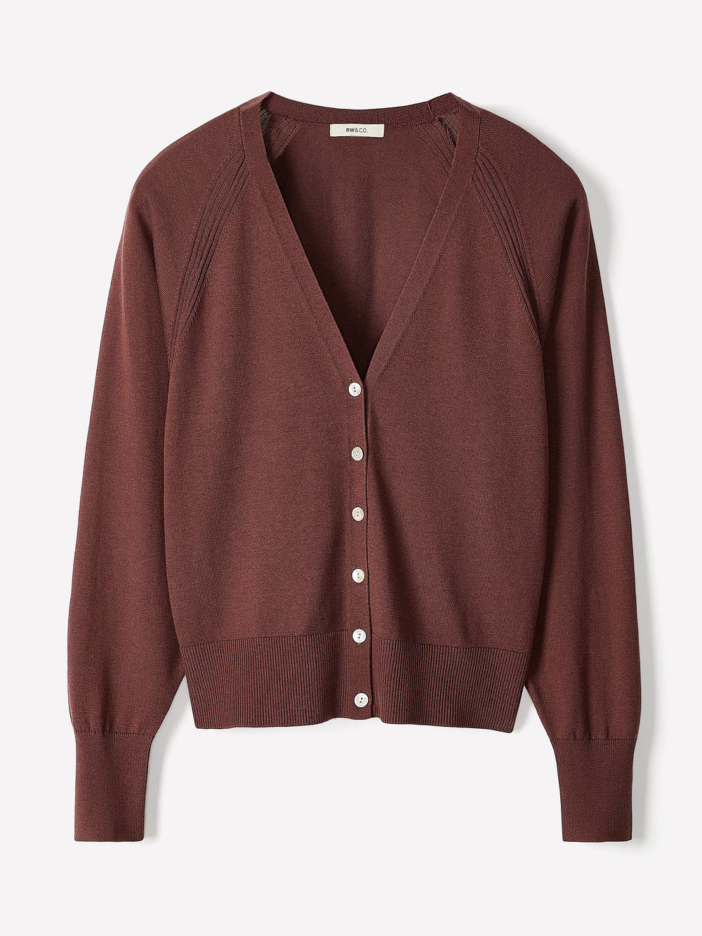 Long-Sleeve V-Neck Cardigan rw&co Special Offer