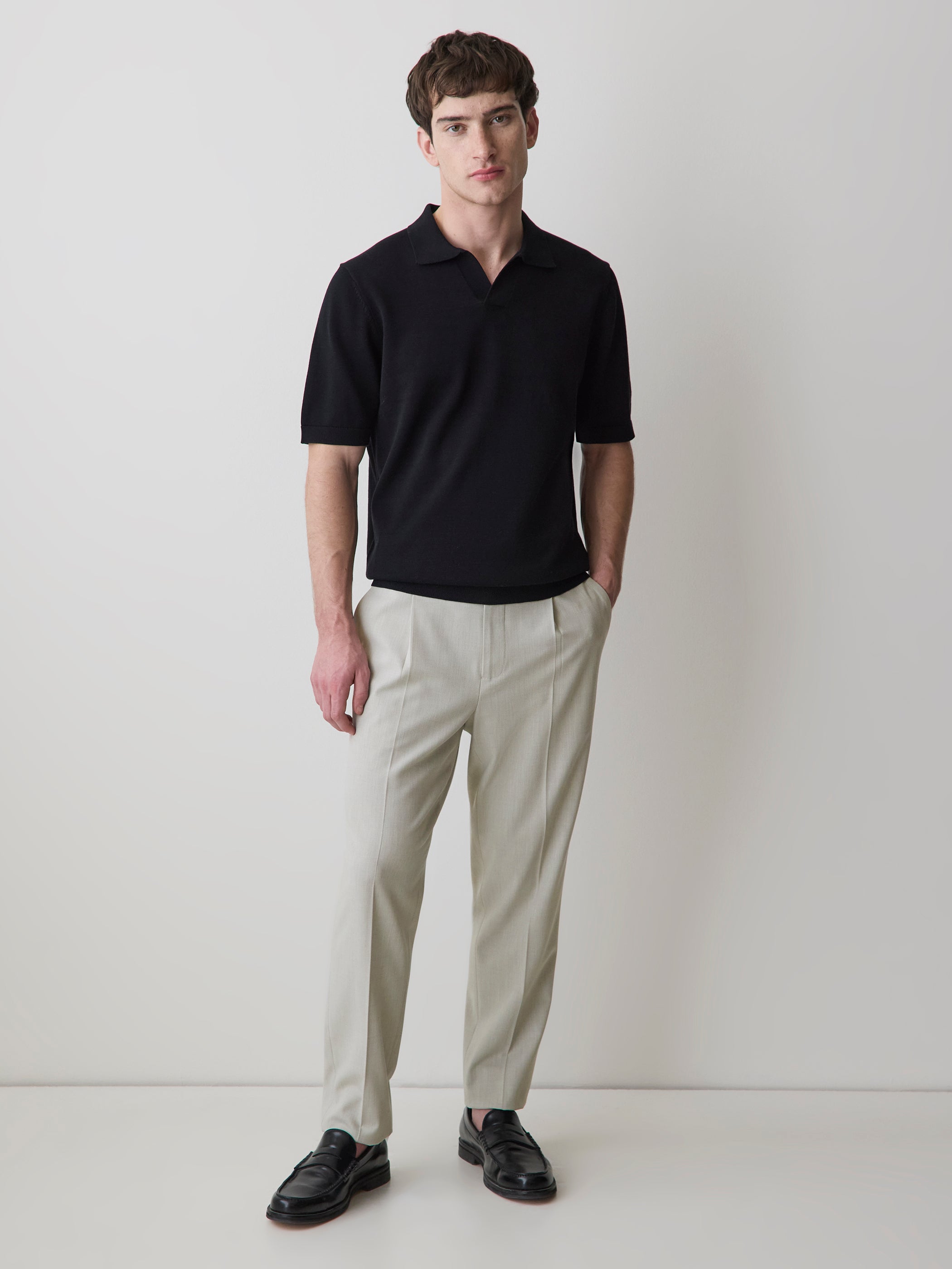 Tapered-Leg Pleated Dress Pant rw&co Special Promo Price