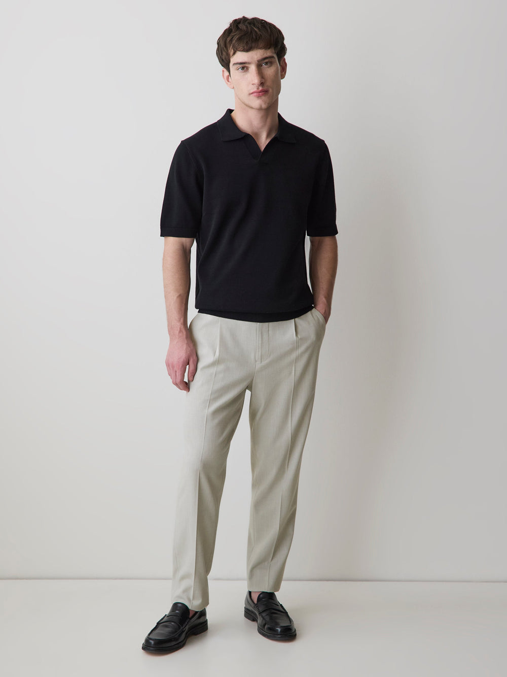 Tapered-Leg Pleated Dress Pant rw&co Special Promo Price