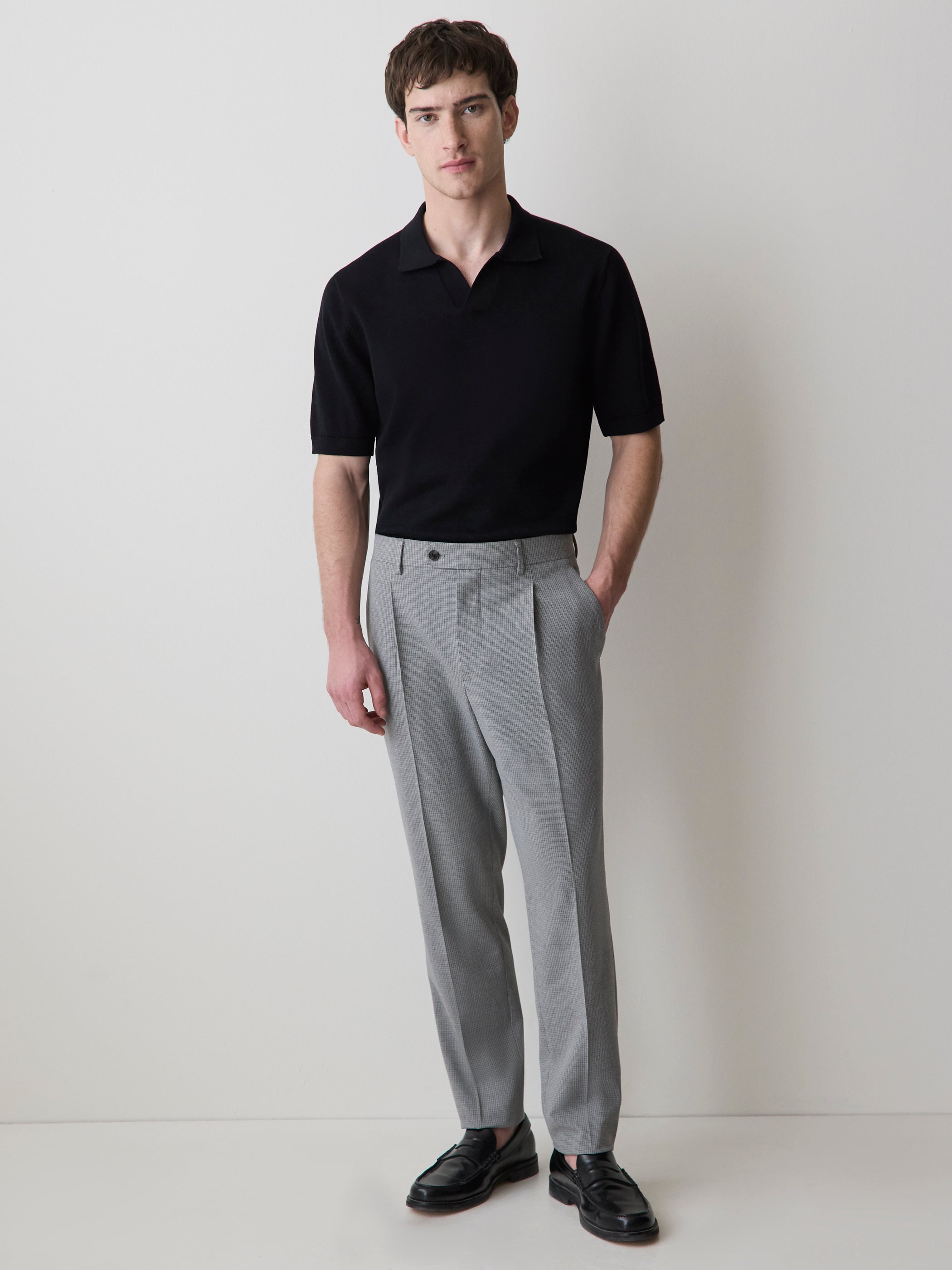 Tapered-Leg Pleated Dress Pant rw&co On Sale